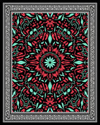 Intricate Floral Mandala Pattern Rug
