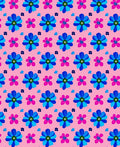 Floral Blue And Pink Pattern Rug