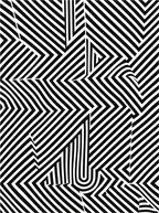 Abstract Geometric Illusion Lines Rug