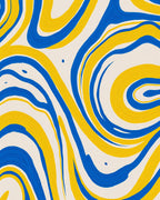 Abstract Swirls Pattern Design Rug
