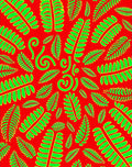 Vibrant Leaf Pattern Jungle Inspired Rug