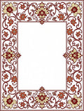 Ornate Floral Scrollwork Design Rug