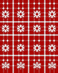 Classic Red Snowflake Plaid Pattern Rug