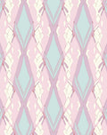 Pastel Diamond Patterned Elegant Rug