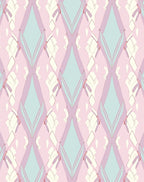 Pastel Diamond Patterned Elegant Rug