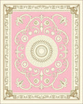 Pale Pink Rococo Floral Cartouche Rug