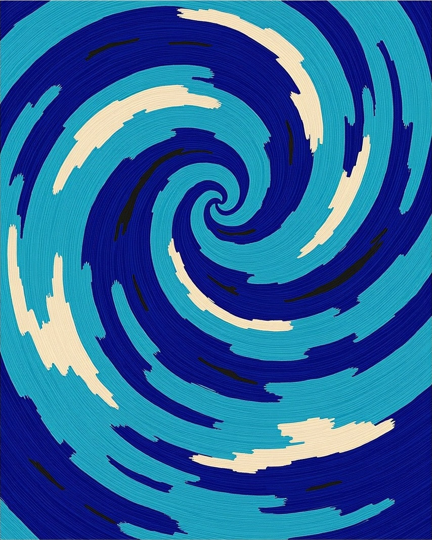 Abstract Swirl Pattern Textile Design Rug