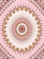 Ornate Rosette Mandala Pattern Design Rug
