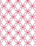 Pink Daisy Lattice Pattern Rug