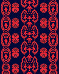 Red Figures Abstract Pattern Runner Rug