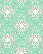 Ornate Floral Diamond Pattern Rug