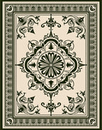 Vintage Intricate Floral Medallion Rug