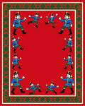 Whimsical Soldiers Red Pattern Rug
