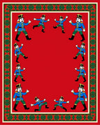 Whimsical Soldiers Red Pattern Rug
