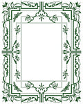 Art Nouveau Floral Geometric Frame Design Rug