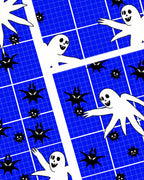 Spooky Ghost Monster Grid Pattern Rug