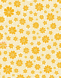 Orange Citrus Flower Pattern Rug