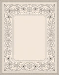 Elegant Floral Scrollwork Patterned Rug
