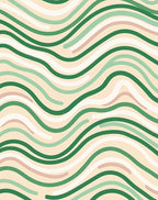 Wavy Organic Striped Pattern Rug