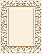 Art Nouveau Scrollwork Cream and Gold Rug