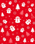 Festive Red Snowman Christmas Tree Rug