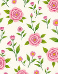 Pink Floral Garden Pattern Rug