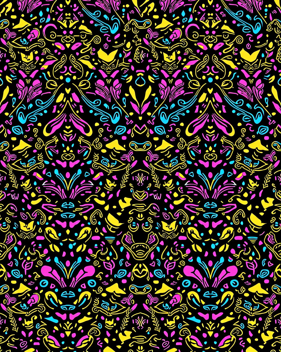 Bright Abstract Floral Pattern Rug