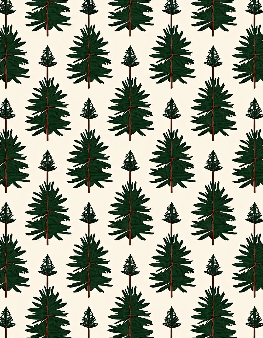 Emerald Pine Forest Repeating Pattern Rug