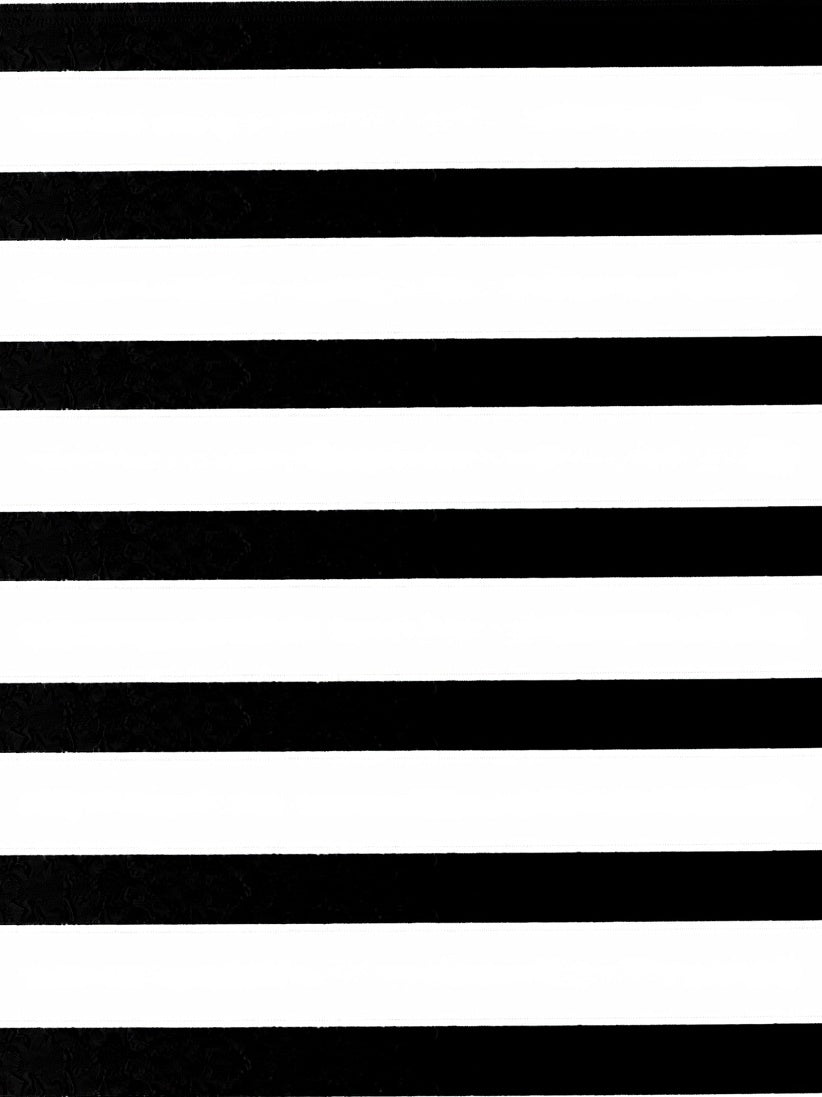Bold Black White Stripe Pattern Rug