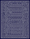 White Geometric Hexagonal Grid Design Rug