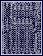 White Geometric Hexagonal Grid Design Rug