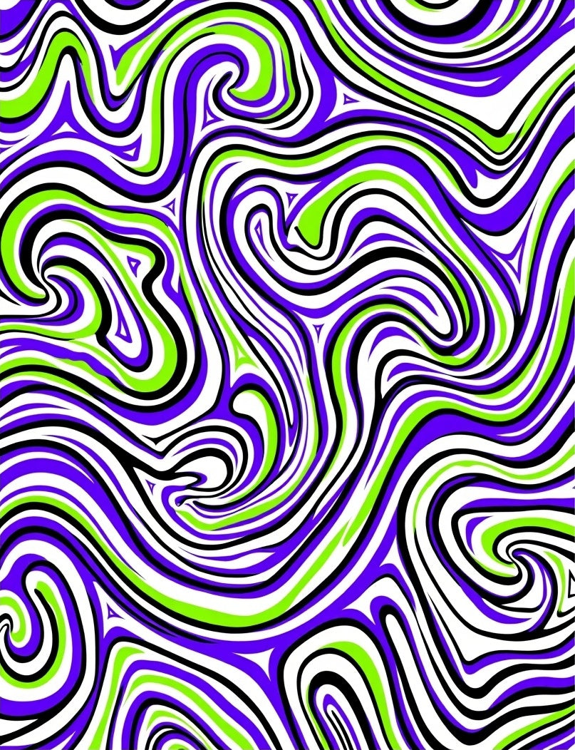 Vibrant Swirl 2 Tone Pattern Rug