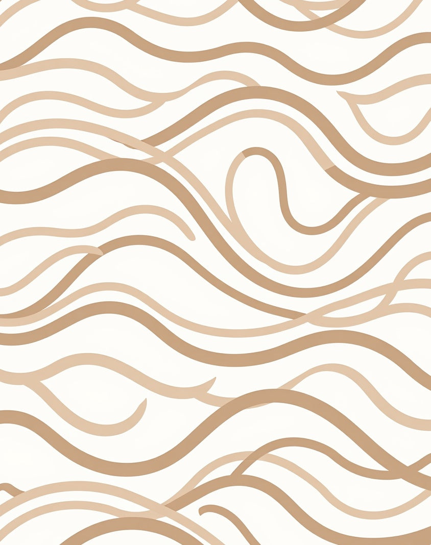 Modern Wavy Lines Pattern Rug