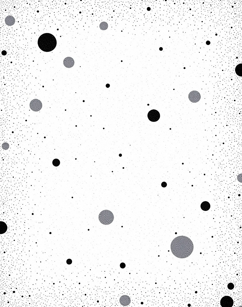 Abstract Black White Dot Pattern Rug