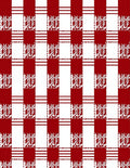 Classic Red White Plaid Pattern Rug