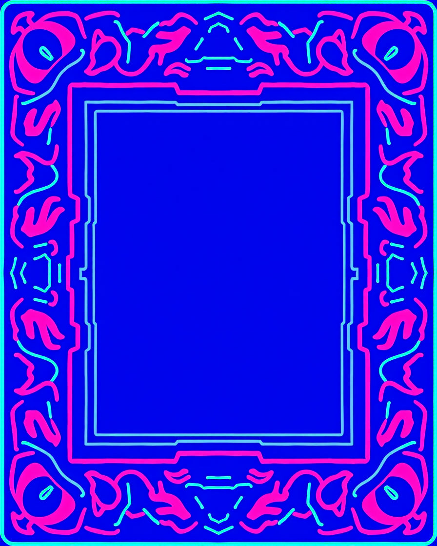 Vibrant Neon Abstract Swirls Rug