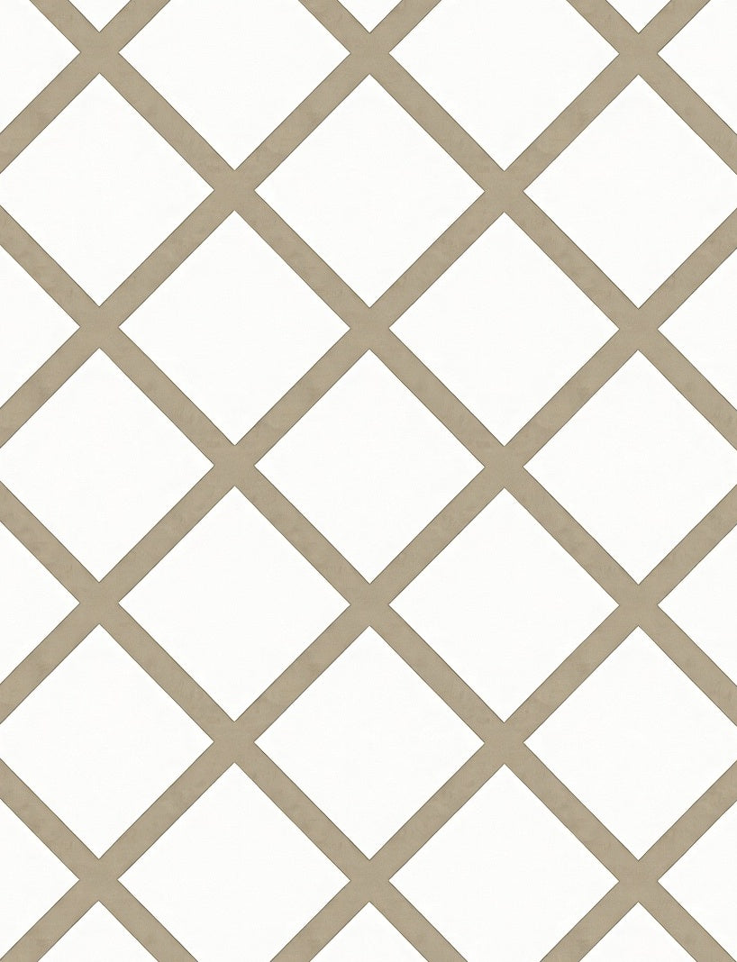 Natural Diamond Lattice Pattern Rug