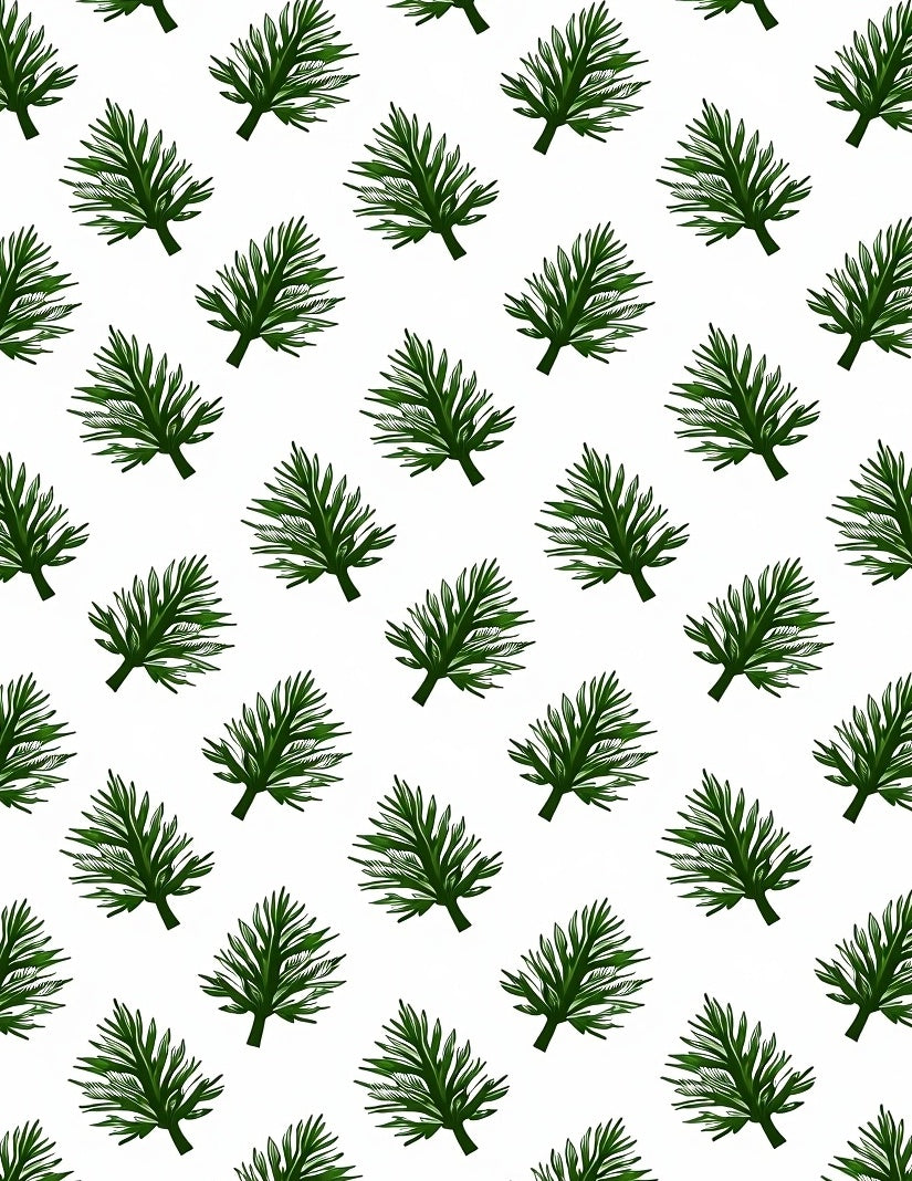Foliage Patterned Green Leaf Design Rug