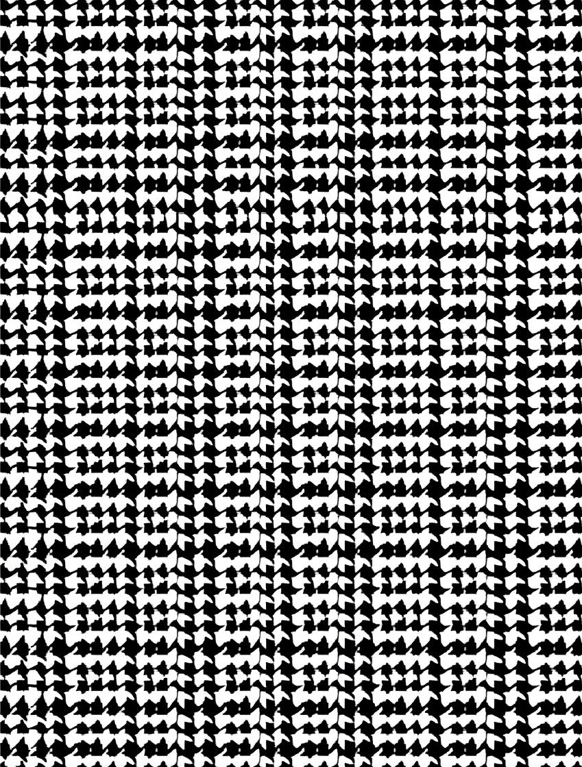Black White Houndstooth Texture Rug