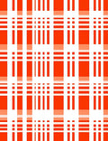 Bright Orange White Plaid Pattern Rug
