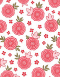 Pink Rosebuds And Petals Pattern Rug