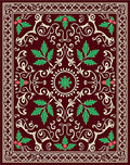 Regal Holly Vine Motif Rug