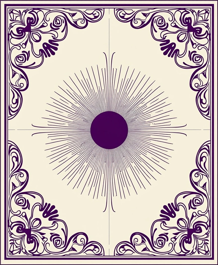 Regal Sunburst Border Design Rug