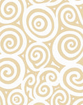 Gold Swirls Triangles Pattern Rug