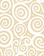 Gold Swirls Triangles Pattern Rug