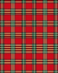 Classic Red Plaid Pattern Rug