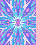 Psychedelic Starburst Abstract Pattern Rug