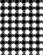 Bold Black White Houndstooth Pattern Rug