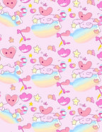 Pastel Dreams Rainbow Clouds Rug