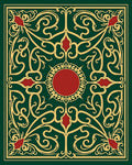 Elegant Emerald Burgundy Mandala Design Rug